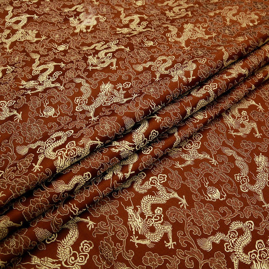 Tela de Brocado Seda Auténtica para Traje Tang Antiguo y Cheongsam - Artesanía DIY - Image 4