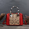 Bolsa Mensajera de Cuero Genuino Grabado Vintage - Estilo Textured Primera Capa
