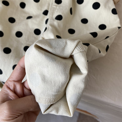 Pantalones Casuales Infantiles con Estampado Puntitos, Lavado Vintage - Image 10