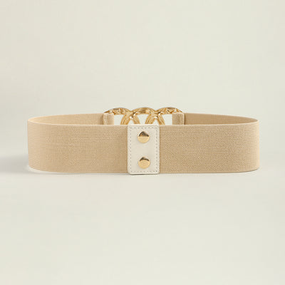 Cinturón Ancho Geométrico para Mujer con Hebilla Circular - Ideal para Trajes y Vestidos - Image 27