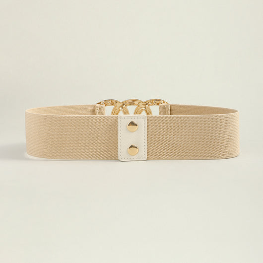 Cinturón Ancho Geométrico para Mujer con Hebilla Circular - Ideal para Trajes y Vestidos - Image 27