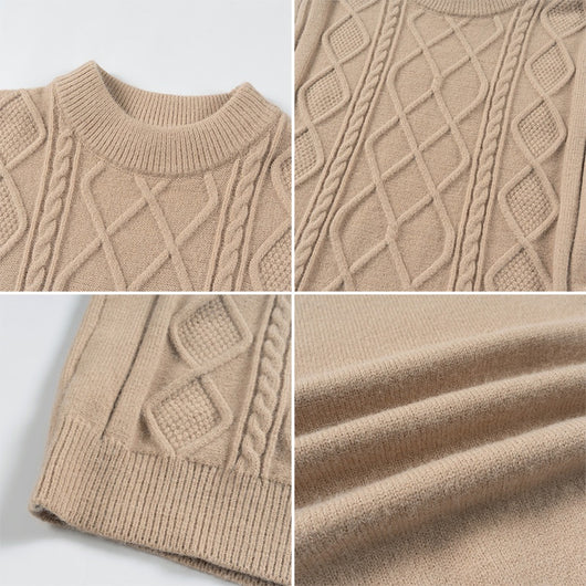 Suéter Casual de Cuello Alto Medio en Colores Sólidos para Hombre - Image 12