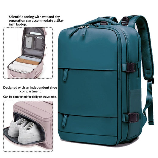Mochila Laptop Impermeable para Viajes con Compartimento Seco-Húmedo - Image 7