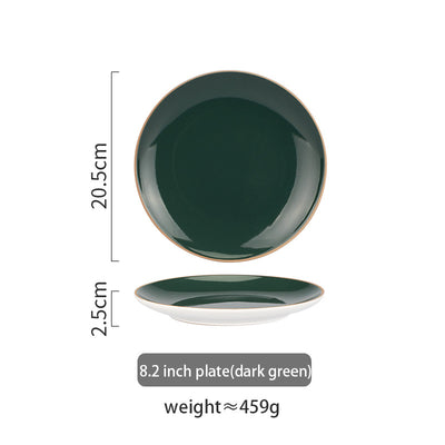 Plato para Carnes Nórdico Verde Oscuro - Vajilla Moderna - Image 12