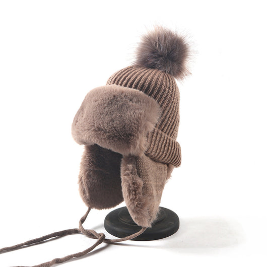 Gorro de Lana Tejido Invierno para Mujer - Estilo Lei Feng - Image 4