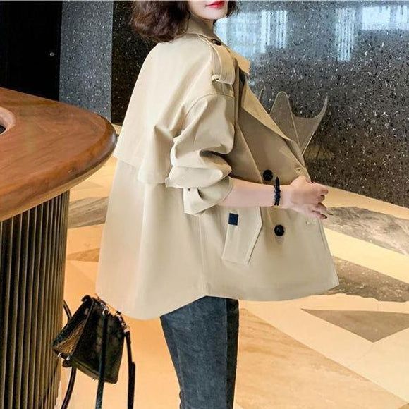Chaqueta Casual Oversize Estilo Coreano con Cuello Solapa