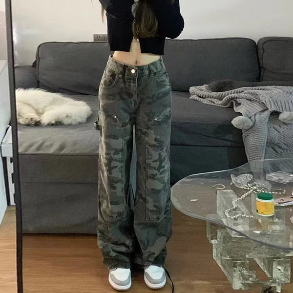 Pantalones Vaqueros Rectos Casuales para Mujer