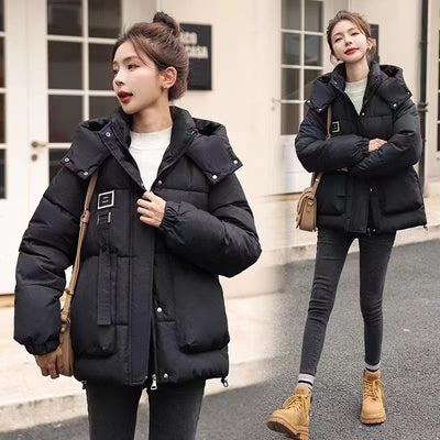 Abrigo Térmico Suelto con Capucha para Mujer - Diseño Chic y Aislante - Image 2