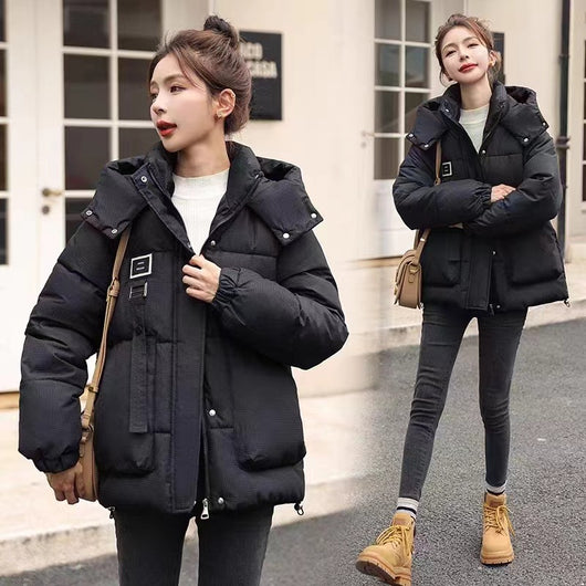 Abrigo Térmico Suelto con Capucha para Mujer - Diseño Chic y Aislante - Image 2