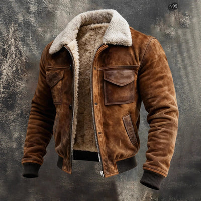 Chaqueta Outdoor Retro para Hombre con Múltiples Bolsillos y Forro Polar - Image 9