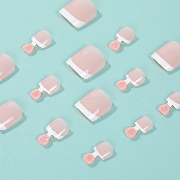 Uñas Francesas de Verano Listas para Usar