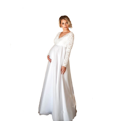 Vestido Suelto Elegante para Embarazadas con Detalle de Cola - Image 2