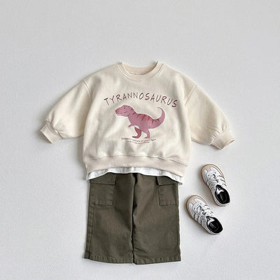 Sudadera Infantil con Dinosaurio de Dibujos Animados Coreano - Image 20