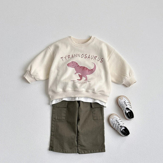 Sudadera Infantil con Dinosaurio de Dibujos Animados Coreano - Image 20