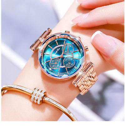 Reloj Casual Impermeable para Mujer con Tres Ojos - Image 9