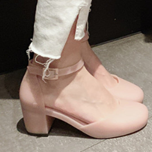 Zapatos de Gel Tacón Medio Punta Redonda con Suela Flexible para Mujer - Image 4