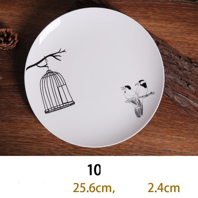 Plato Hondo de Porcelana Bone China Estilo Europeo Creativo - Image 24