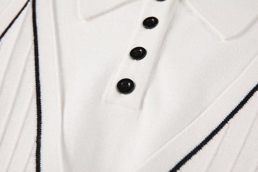 Suéter Tipo Dos Piezas con Cuello Polo para Mujer - Image 4