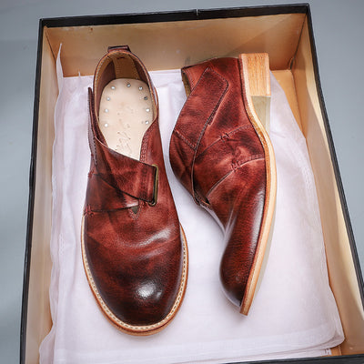 Zapatos Casuales de Cuero Genuino con Suela Elevada para Mujer - Image 17