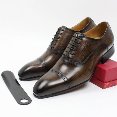 Zapatos de Cuero Casual Ejecutivo para Hombre en Negro y Marrón - Image 8