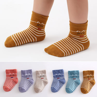 Calcetines de Algodón para Bebé con Animales de Dibujos Animados