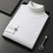 Suéter Cuello Alto Slim Fit para Hombre - Pullover Básico de Color Sólido