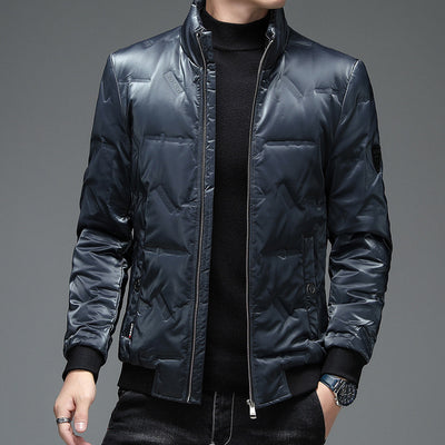 Chaqueta de Plumas para Hombre con Cuello Alto - Image 3