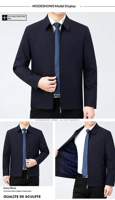 Chaqueta de Cuello Alto Sin Planchado para Hombre - Image 15