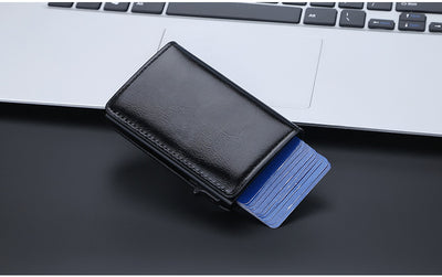 Cartera Minimalista de Cuero Engrasado con Protección Antimagnética - Image 11