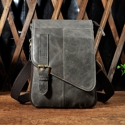 Bolsa de Cuero Premium Estilo Bandolera - Piel Vacuno Engrasada Primera Capa - Image 11