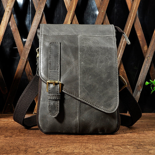 Bolsa de Cuero Premium Estilo Bandolera - Piel Vacuno Engrasada Primera Capa - Image 11