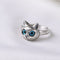 Anillo de Plata Estilo Retro Gatito Vintage