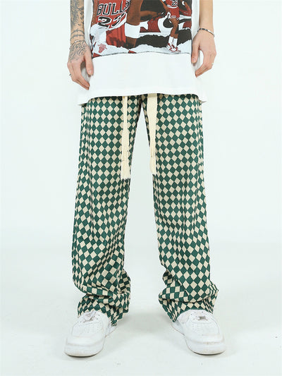 Pantalones Anchos de Cintura Elástica con Estampado Geométrico - Image 15