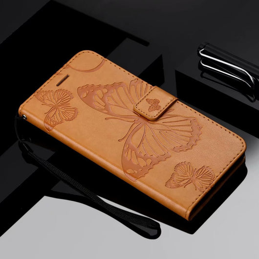 Funda de Cuero para Teléfono con Mariposa Prensada - Image 14
