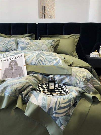 Juego de Cama de Algodón Premium Estilo Campestre con Flores Digitales - Image 39