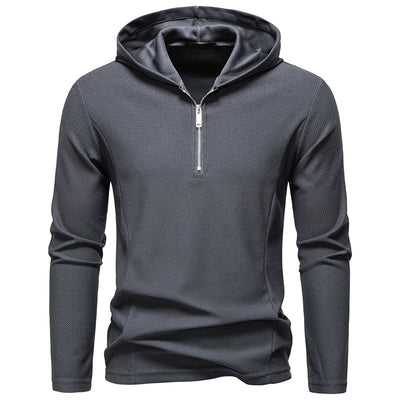 Sudadera Casual con Cierre Medio y Capucha - Manga Larga Colores Sólidos - Image 7