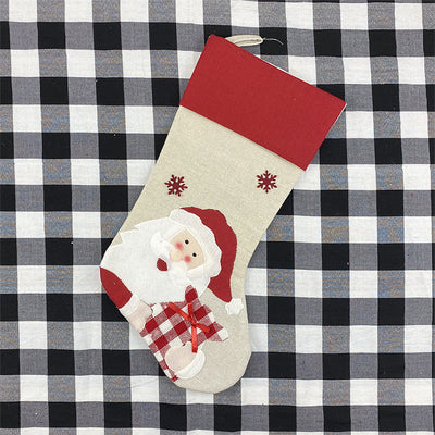 Bolsa de Regalo Navideña con Diseños de Papá Noel, Muñeco de Nieve y Reno - Image 3