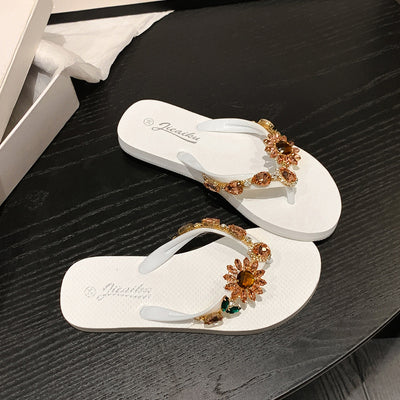 Sandalias de Playa Verano con Diamantes - Chanclas Elegantes de Alto Grado - Image 11
