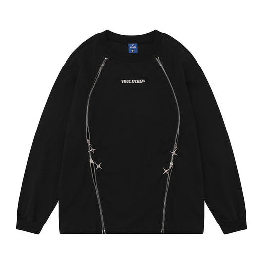 Camiseta Manga Larga Algodón Peinado Hombre Diseño Moderno - Image 6