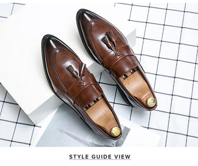 Zapatos de Cuero Casual Elegante con Borlas - Estilo Británico para Hombre - Image 14