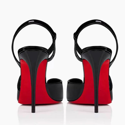 Tacón Stiletto Sexy con Tira Cruzada y Punta Descubierta - Image 16