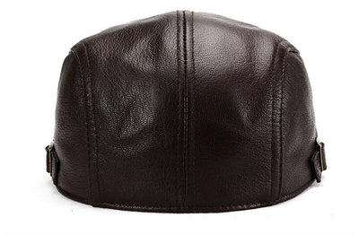 Gorra de Cuero Estilo Coreano Delgada para Otoño e Invierno - Caballeros Maduros - Image 16