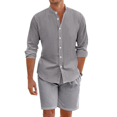 Conjunto de Verano para Hombre: Camisa Manga Corta y Shorts con Cordón - Image 6