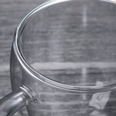 Taza de Café Térmica de Vidrio Borosilicato Doble Capa con Asa - Image 13