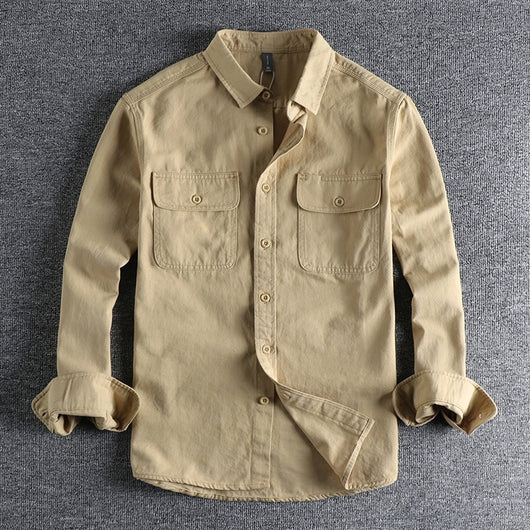 Camisa Overol Manga Larga con Diseño Moderno para Hombre - Image 8