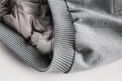 Abrigo de Lana Grueso con Cuello Alto Retro - Acolchado de Algodón para Hombre - Image 24