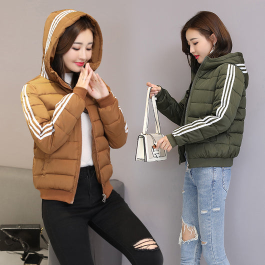 Chaqueta de Algodón Corta con Capucha - Abrigo Slim Fit para Invierno - Image 2