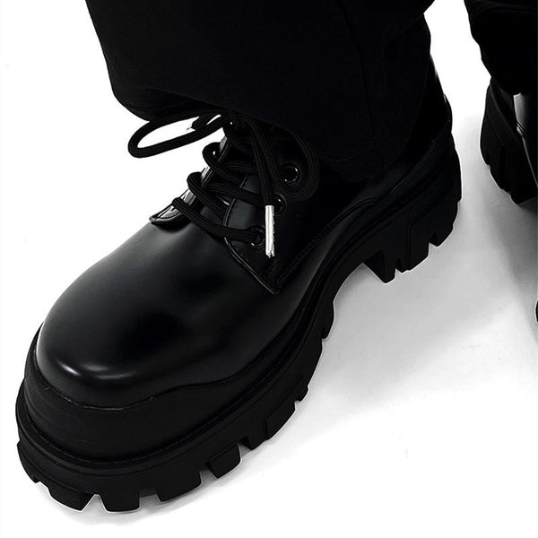 Zapatos Formales de Cuero Elevados para Hombre, Suela Gruesa Estilo Británico