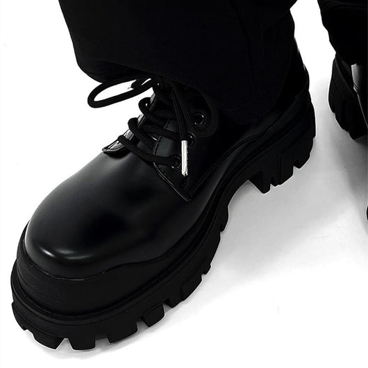 Zapatos Formales de Cuero Elevados para Hombre, Suela Gruesa Estilo Británico