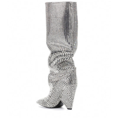 Botas Altas Brillantes con Tacón para Fiesta y Noche - Image 15